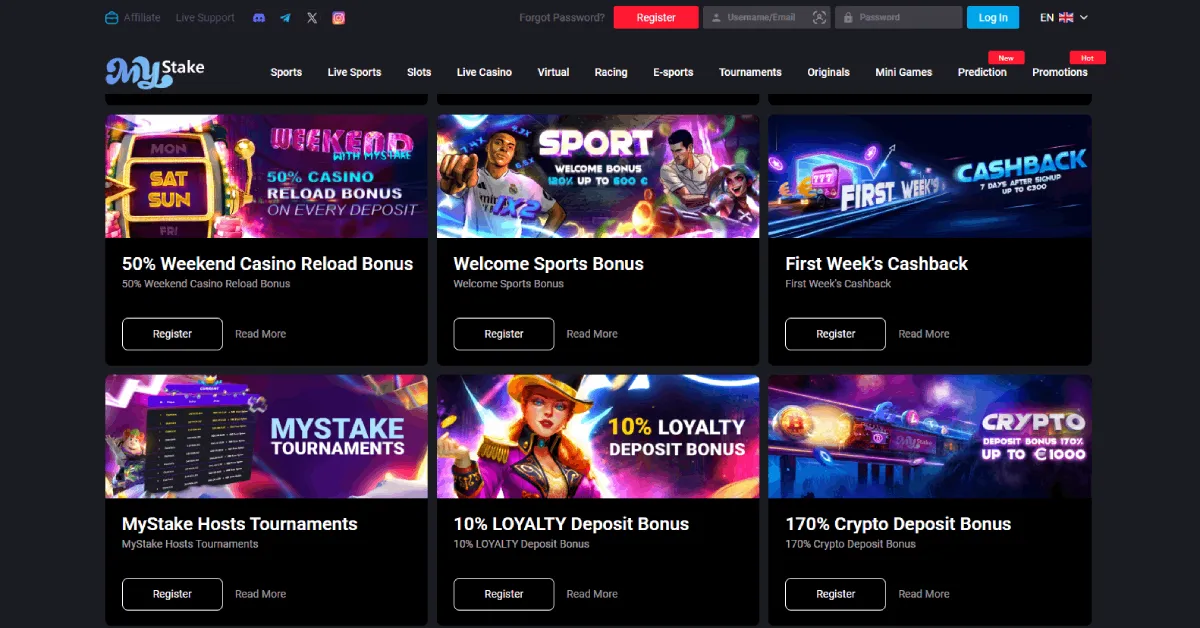 Mystake casino bonus