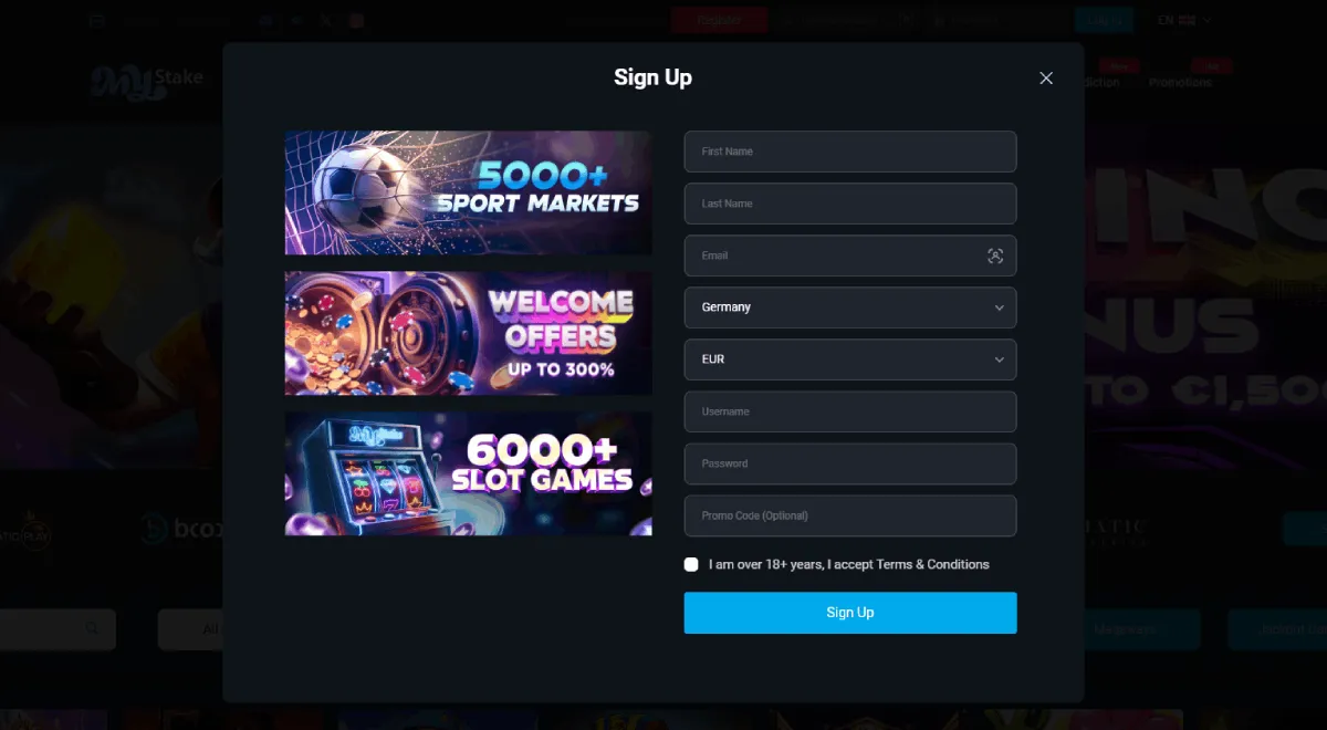 Mystake casino sign up